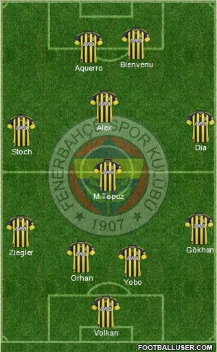Fenerbahçe SK Formation 2011