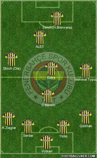 Fenerbahçe SK Formation 2011