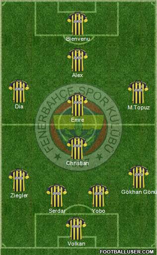 Fenerbahçe SK Formation 2011