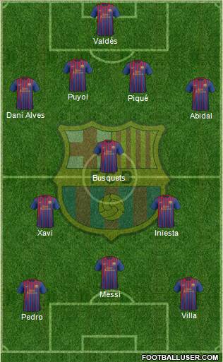 F.C. Barcelona Formation 2011