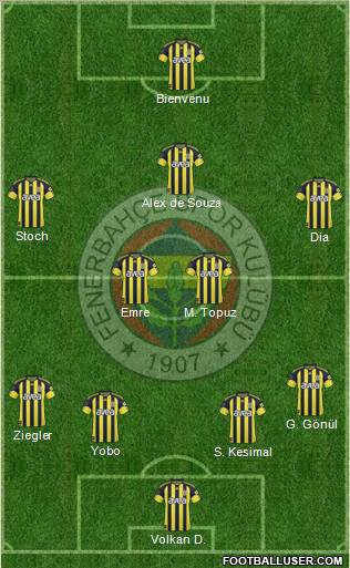 Fenerbahçe SK Formation 2011