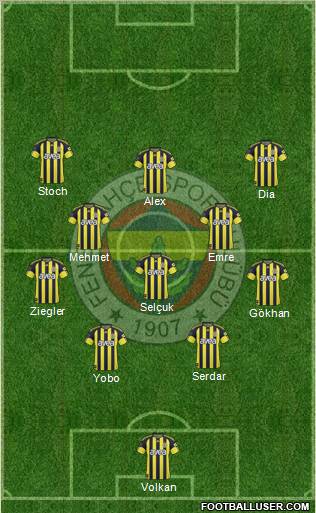 Fenerbahçe SK Formation 2011