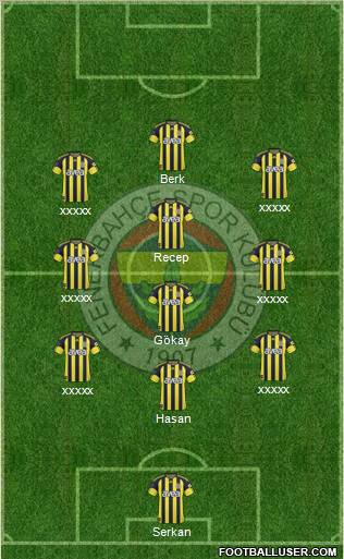 Fenerbahçe SK Formation 2011