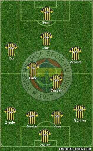 Fenerbahçe SK Formation 2011