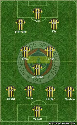 Fenerbahçe SK Formation 2011