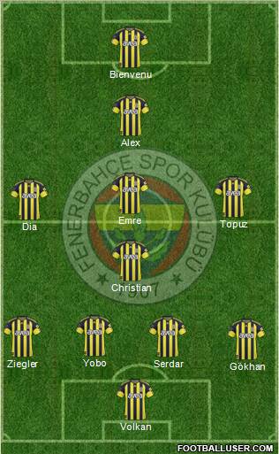 Fenerbahçe SK Formation 2011