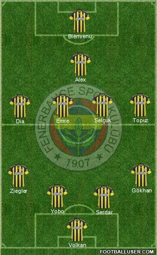 Fenerbahçe SK Formation 2011