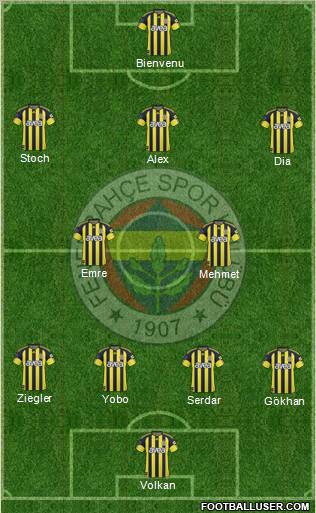 Fenerbahçe SK Formation 2011