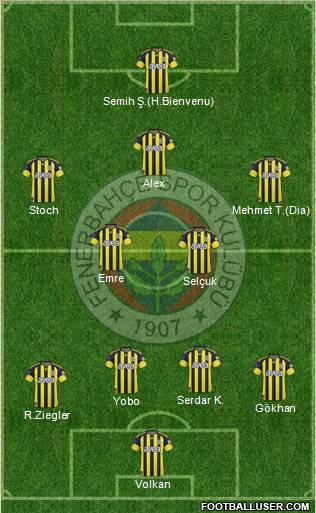 Fenerbahçe SK Formation 2011