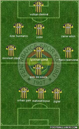 Fenerbahçe SK Formation 2011
