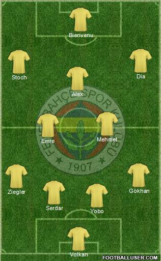 Fenerbahçe SK Formation 2011