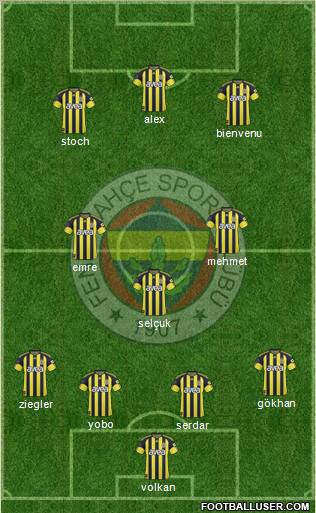 Fenerbahçe SK Formation 2011
