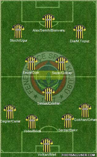 Fenerbahçe SK Formation 2011