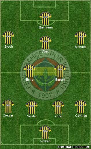 Fenerbahçe SK Formation 2011