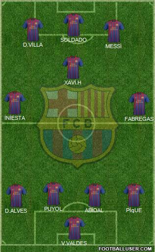 F.C. Barcelona Formation 2011
