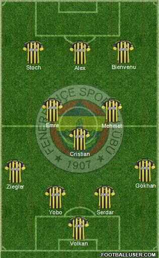 Fenerbahçe SK Formation 2011