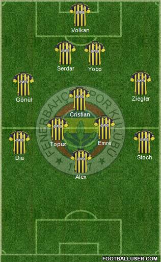 Fenerbahçe SK Formation 2011