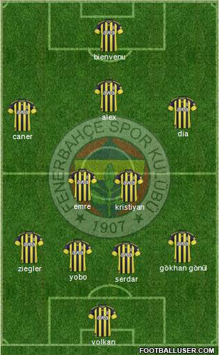 Fenerbahçe SK Formation 2011