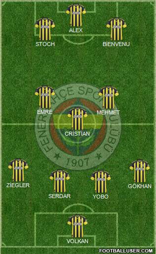Fenerbahçe SK Formation 2011