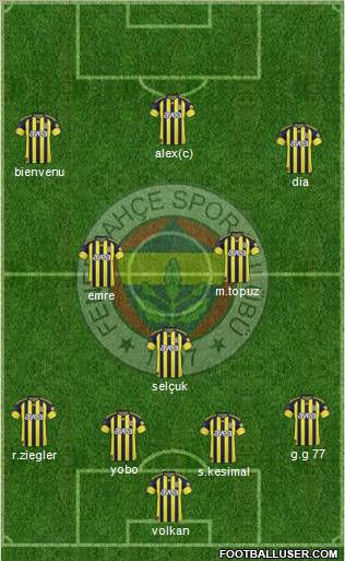 Fenerbahçe SK Formation 2011