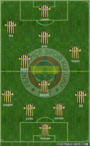 Fenerbahçe SK Formation 2011