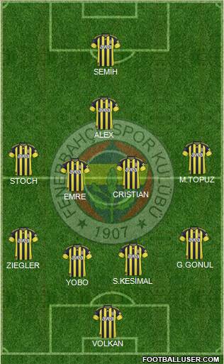 Fenerbahçe SK Formation 2011