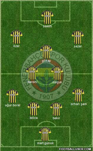 Fenerbahçe SK Formation 2011