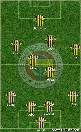 Fenerbahçe SK Formation 2011
