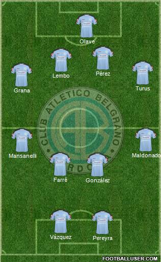 Belgrano de Córdoba football formation