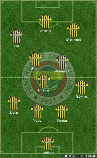 Fenerbahçe SK Formation 2011