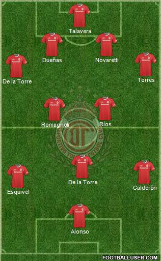 Deportivo Toluca Formation 2011