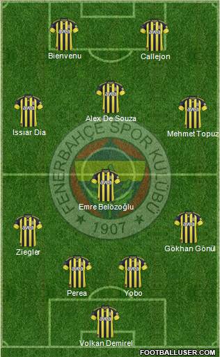 Fenerbahçe SK Formation 2011