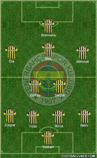Fenerbahçe SK Formation 2011