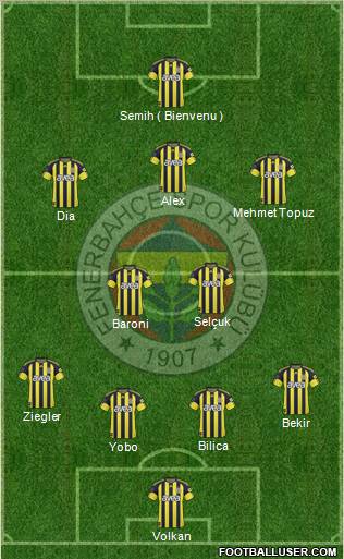 Fenerbahçe SK Formation 2011