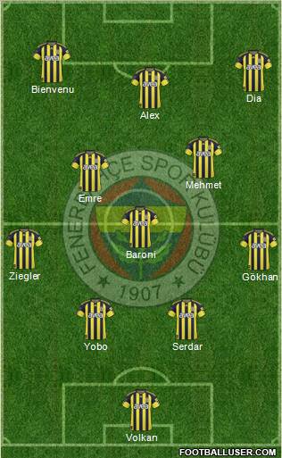 Fenerbahçe SK Formation 2011
