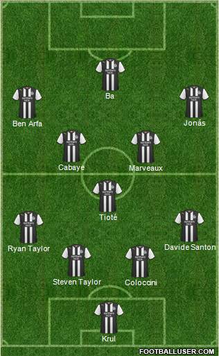 Newcastle United Formation 2011