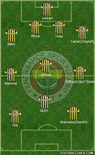 Fenerbahçe SK Formation 2011