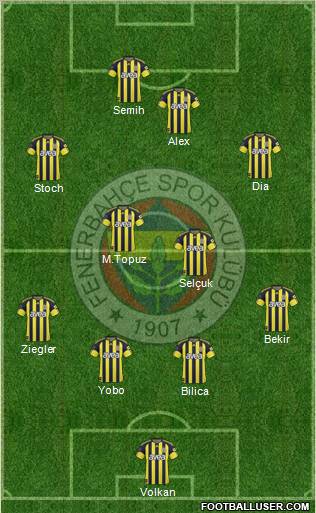 Fenerbahçe SK Formation 2011