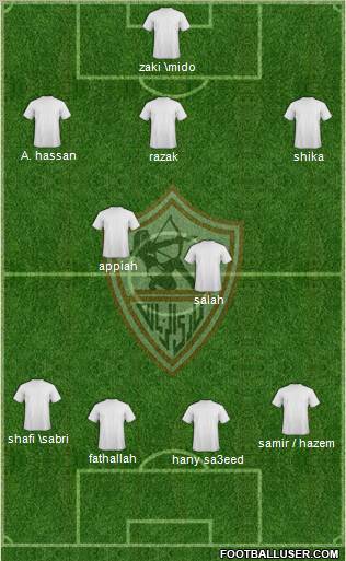 Zamalek Sporting Club Formation 2011
