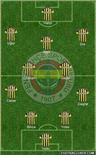 Fenerbahçe SK Formation 2011