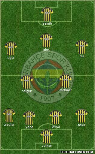 Fenerbahçe SK Formation 2011