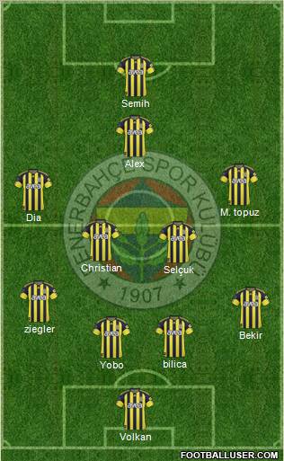 Fenerbahçe SK Formation 2011