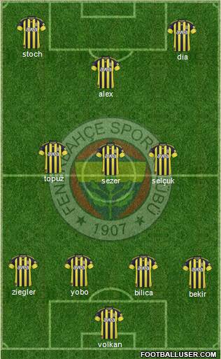 Fenerbahçe SK Formation 2011