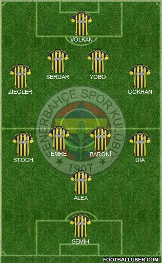 Fenerbahçe SK Formation 2011