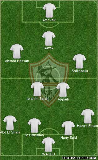 Zamalek Sporting Club Formation 2011