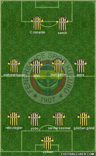 Fenerbahçe SK Formation 2011