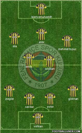 Fenerbahçe SK Formation 2011