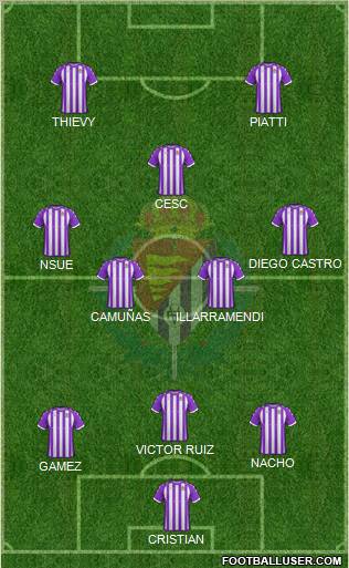 R. Valladolid C.F., S.A.D. football formation