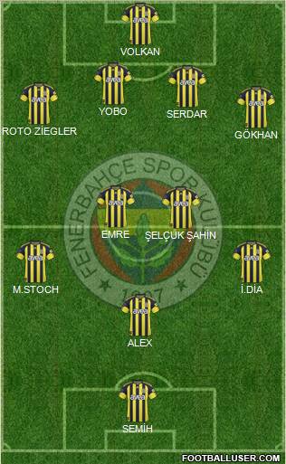 Fenerbahçe SK Formation 2011
