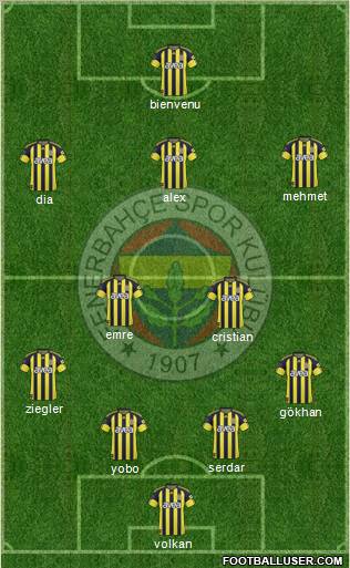 Fenerbahçe SK Formation 2011